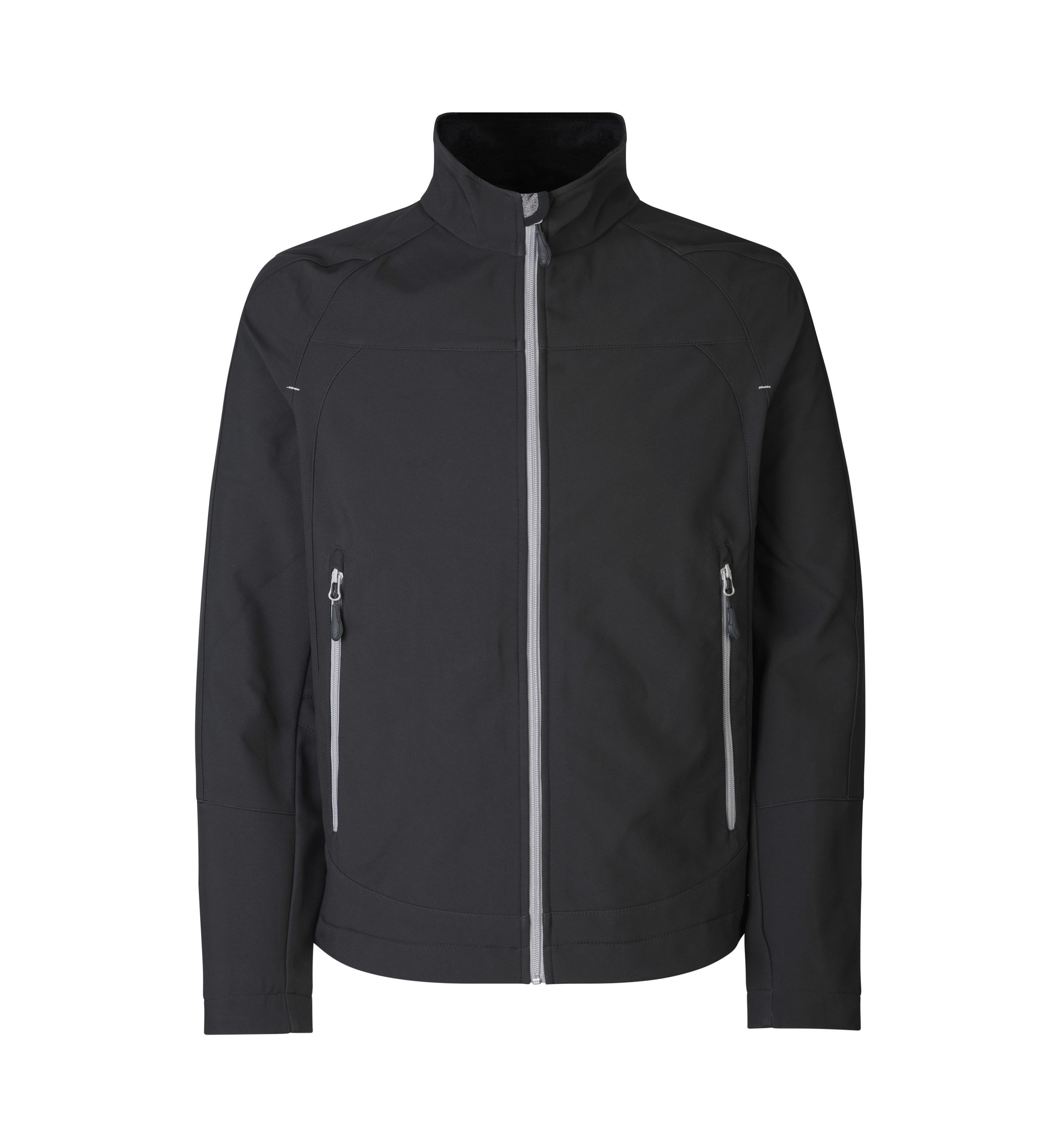 ID Identity Performance Softshelljakke med gennemgående lynlås og sporty design.