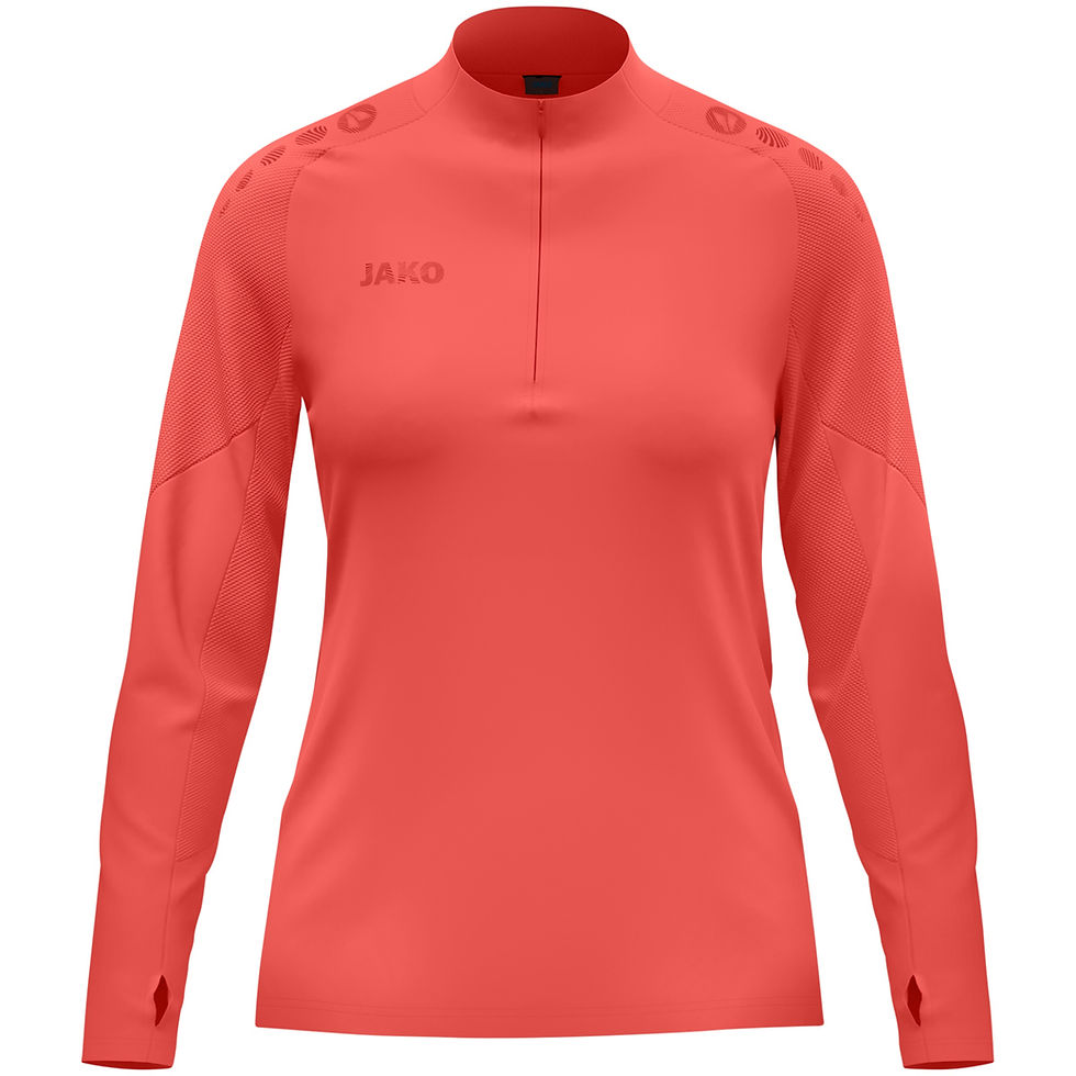 Miniaturebillede: JAKO Ziptop Light Flow – fleksibel og funktionel zip top til træning. Dame