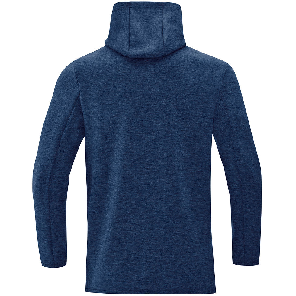 Miniaturebillede: JAKO PREMIUM Basics hoodie blå melange – hætte med snøre