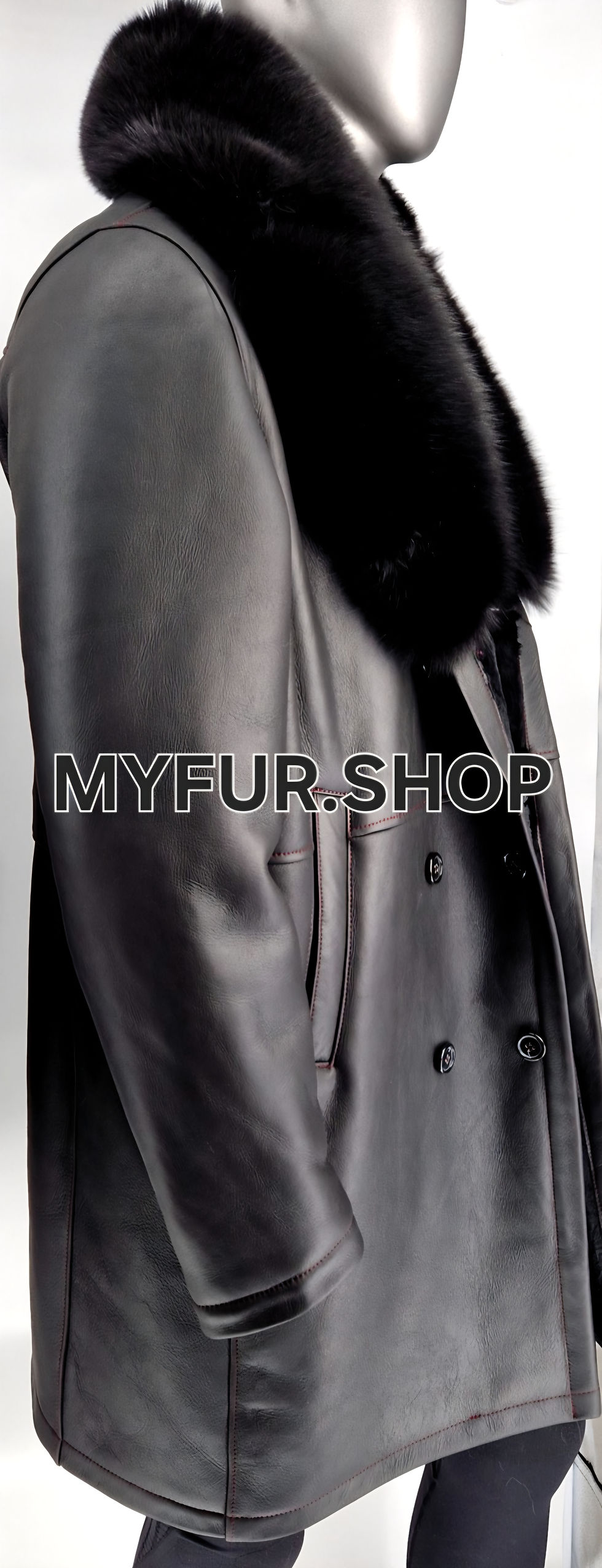 Thumbnail: Men's Real Sheepskin Coat