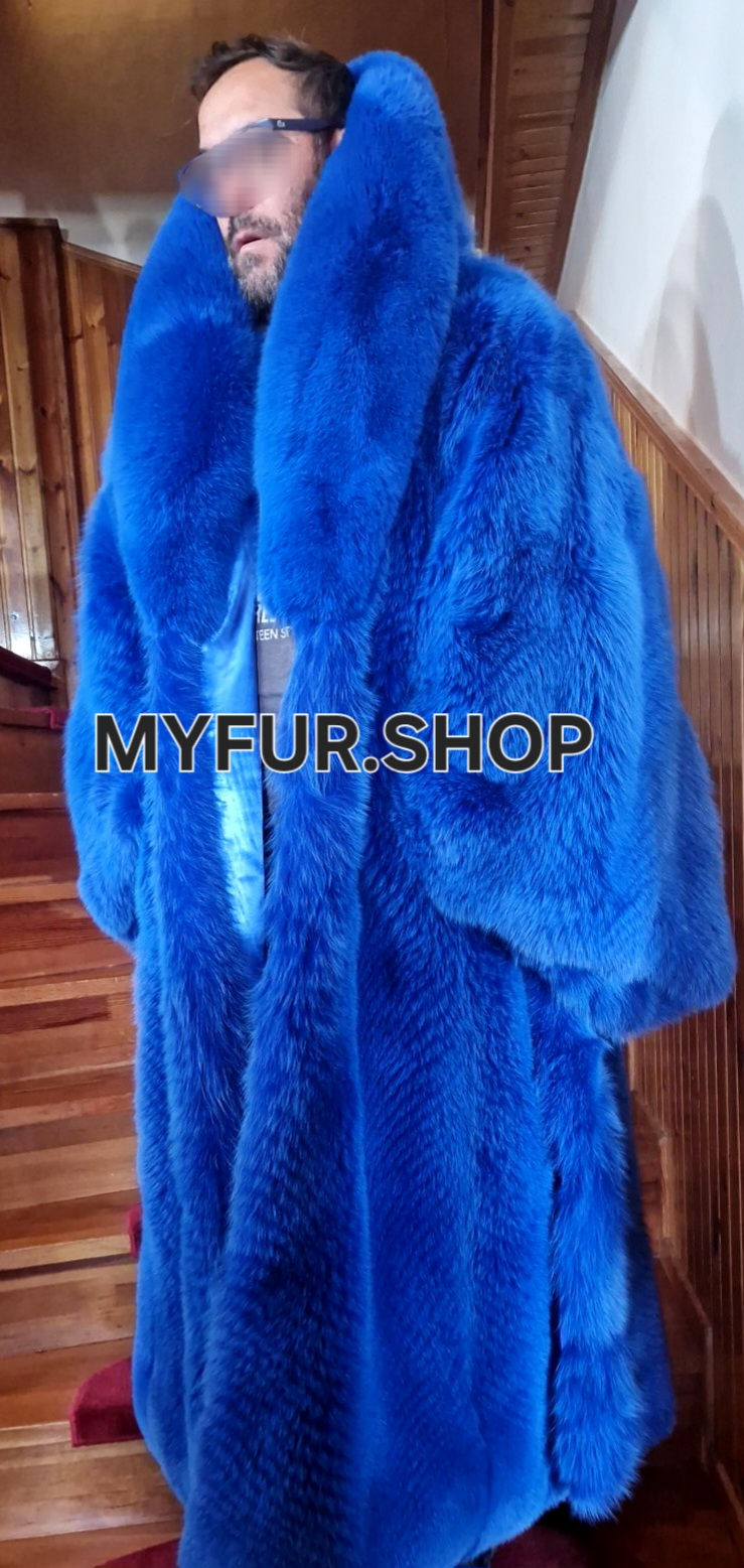 Thumbnail: MEN'S REAL FULLPELTS FOX KIMONO COAT 