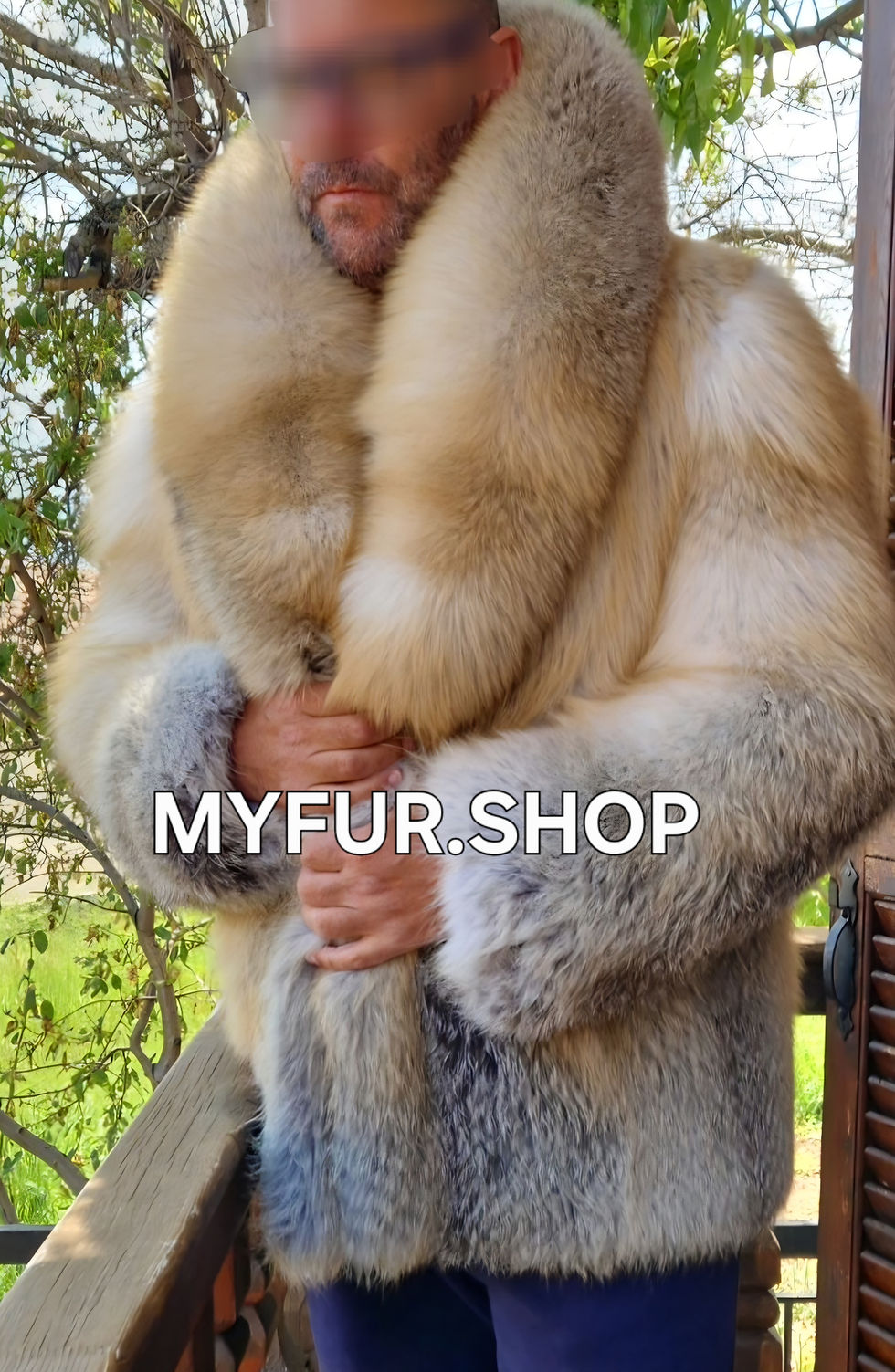 Thumbnail: MEN'S REAL FULLPELTS GOLDEN FOX COAT 