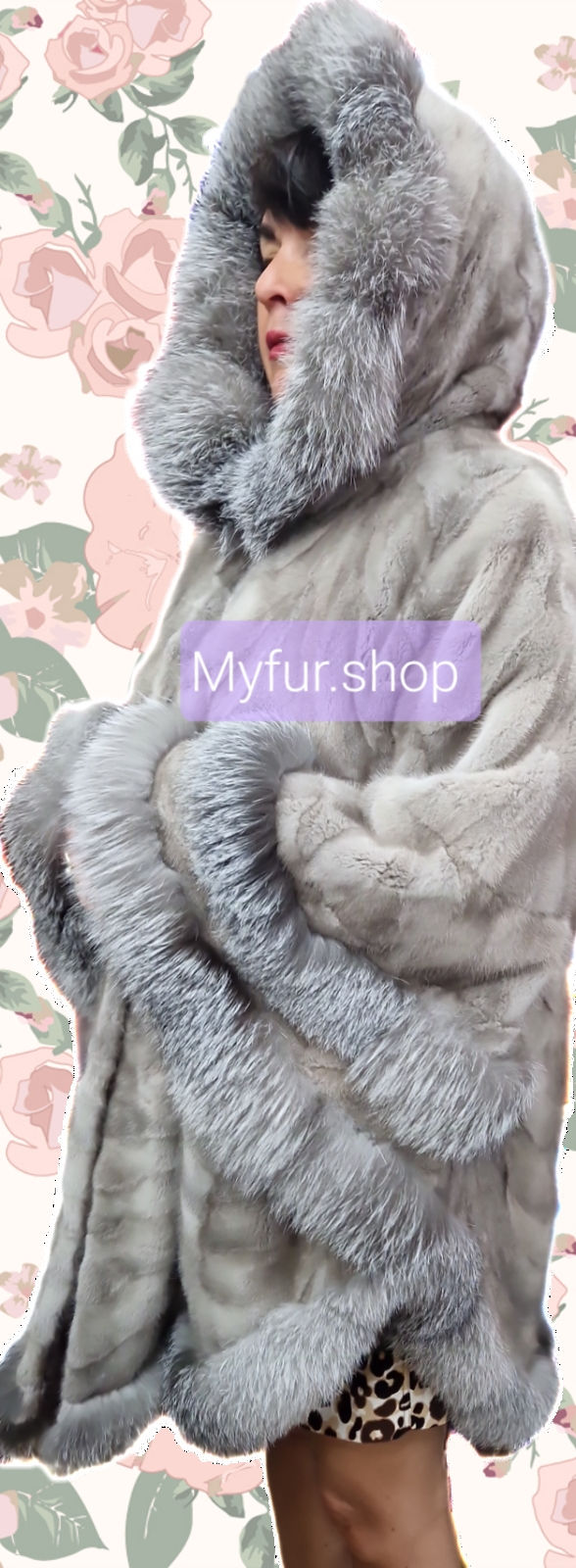 Thumbnail: Real grey mink coat