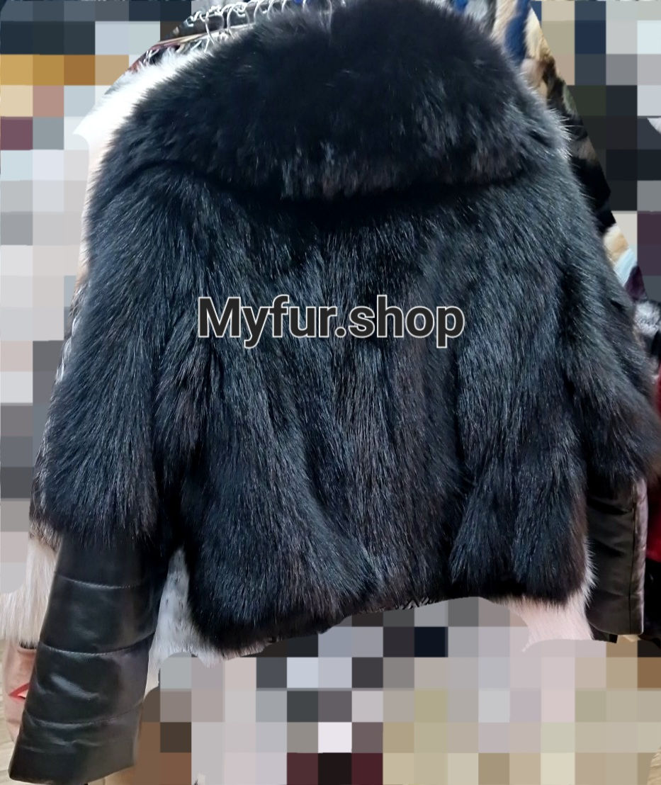 Thumbnail: MEN'S REAL BLACK FOX PERFECTO JACKET