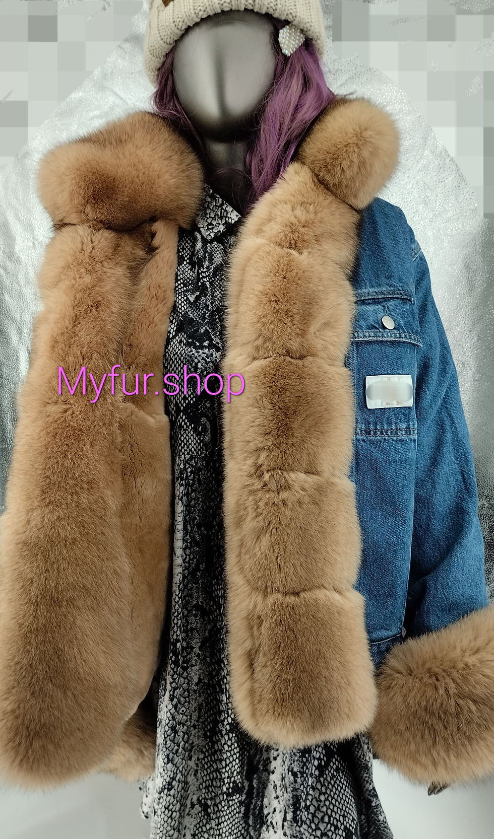 Thumbnail: REAL FUR LINED JEAN JACKETS