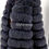 Thumbnail: GRAY BLUE Fox Fur Jacket