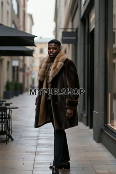 Thumbnail: MEN'S FULLPELT MINK COAT with SABLE 