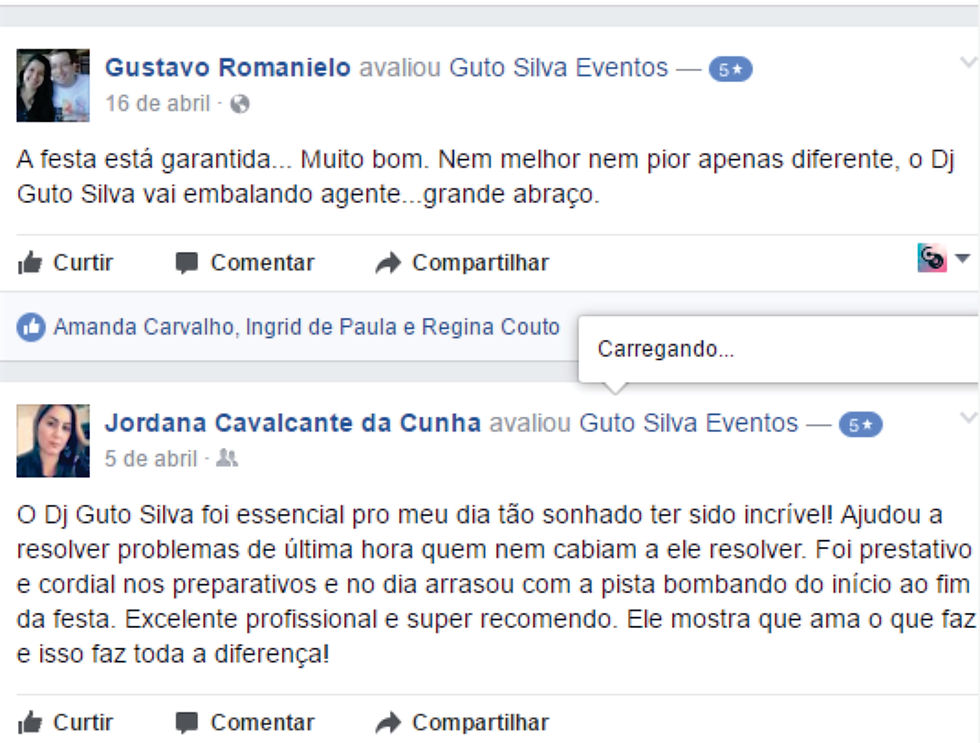 Depoimentos dos clientes