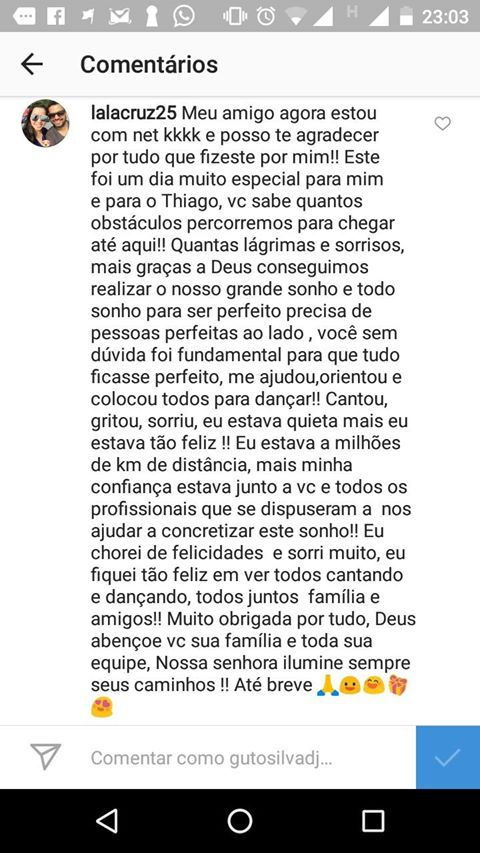 Depoimento Noiva Larissa Cruz