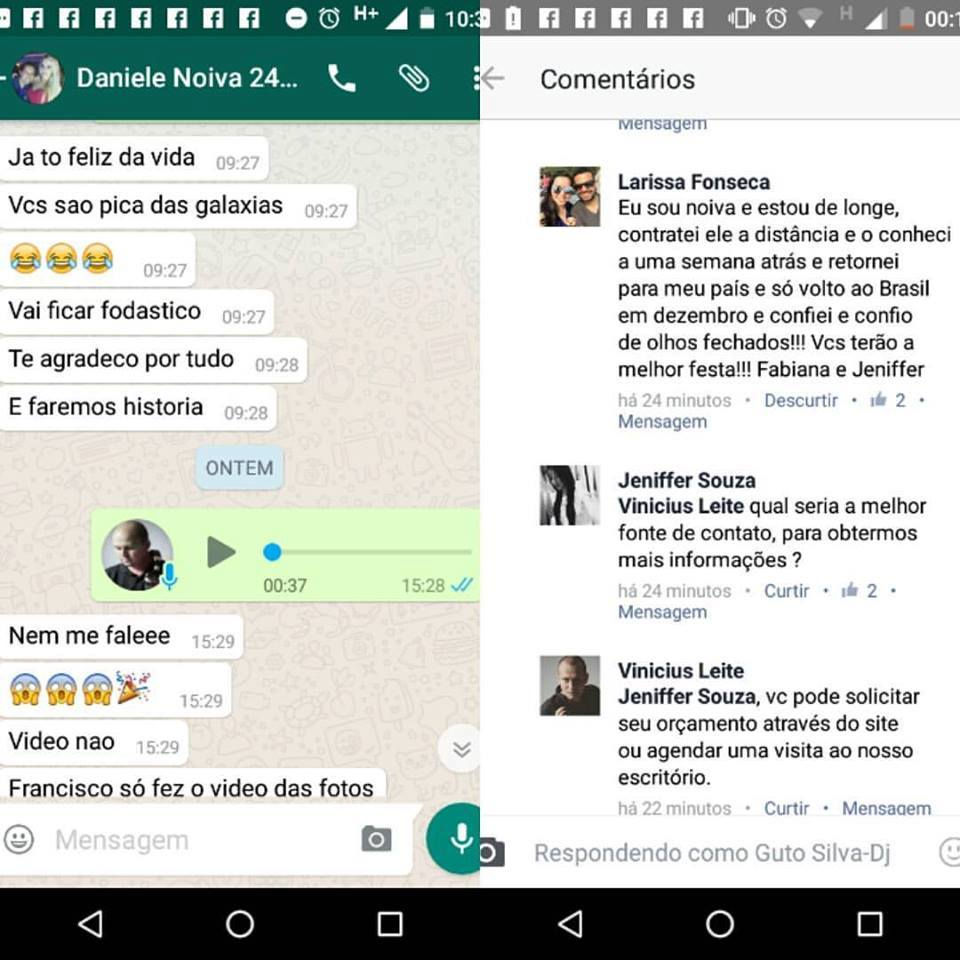 Depoimentos dos clientes