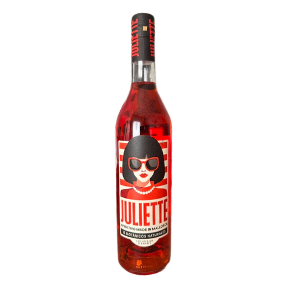 Flasche Juliette, Aperitif in roter Farbe