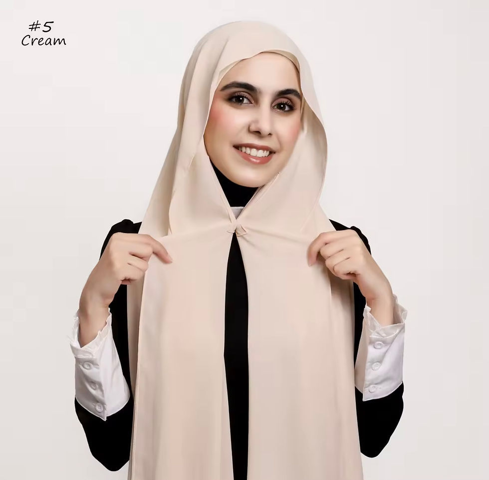 Thumbnail: Premium chiffon, magnetic pin plus tube hijab set