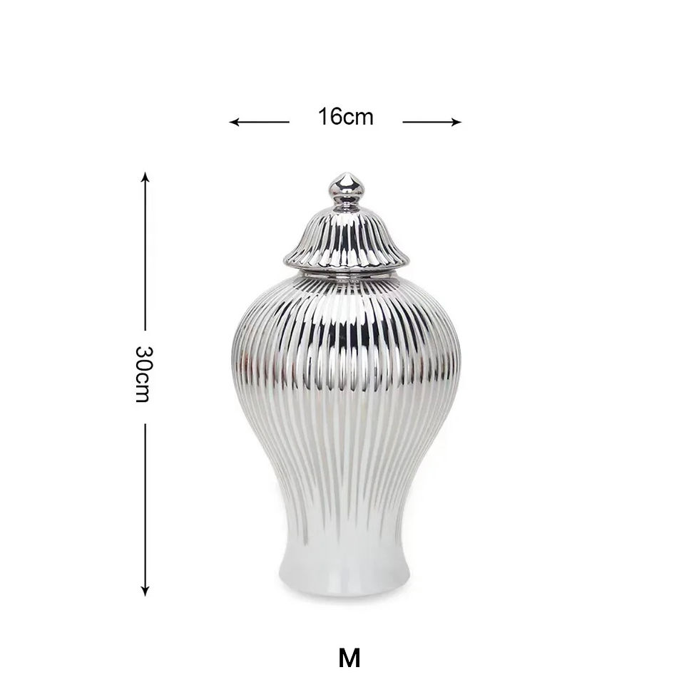 Thumbnail: Stripe Design Ginger Jars (2 sizes)