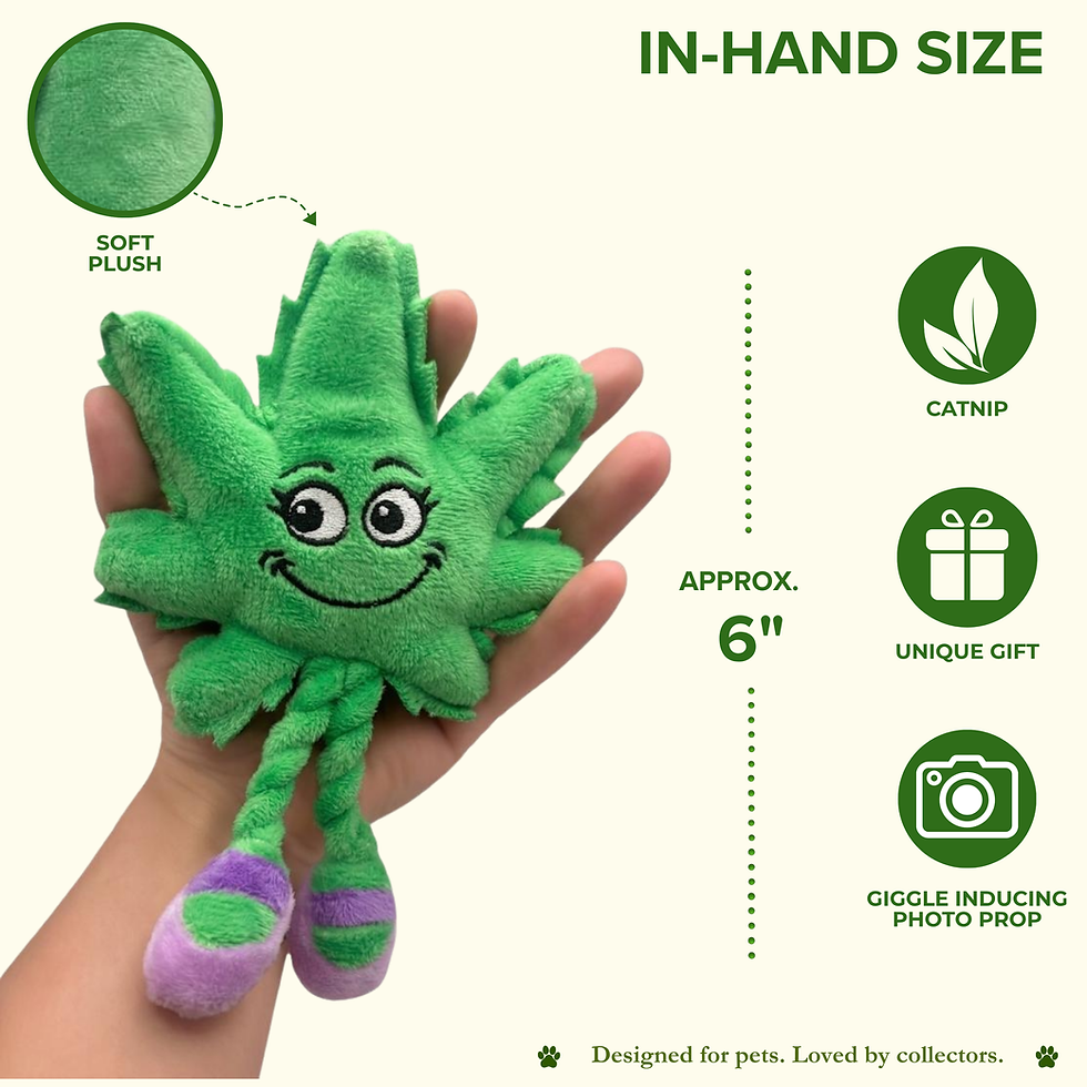 Thumbnail: Lil' Mary Jane the Marijuana Leaf Catnip Cat Toy