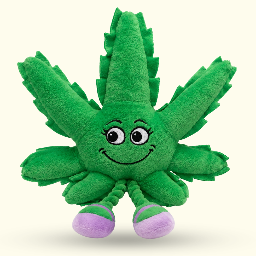 Thumbnail: Mary Jane the Weed Leaf 420 Squeaky Dog Toy