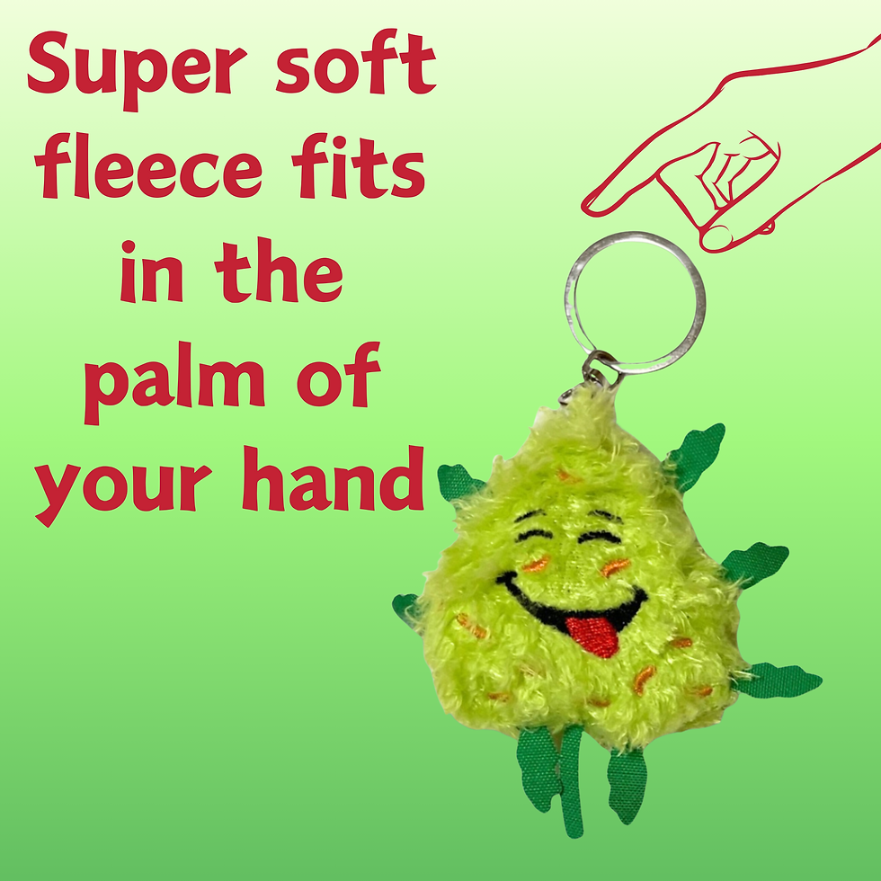 Thumbnail: My Name is Bud the Weed Nug, Cute & Funny Stuffed Parody Pot Nug Keychain