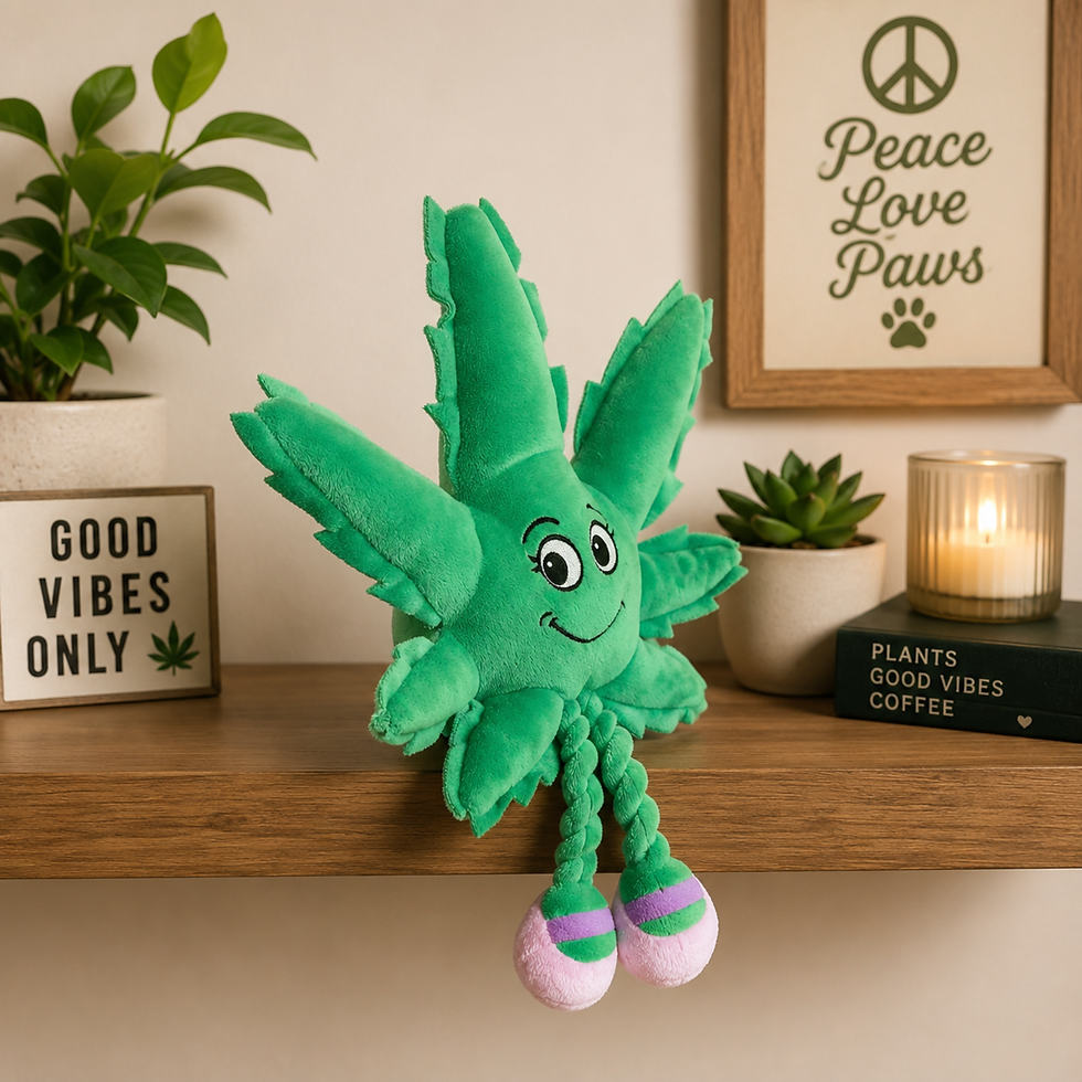 Thumbnail: Mary Jane the Weed Leaf 420 Shelf-Sitter Plushie