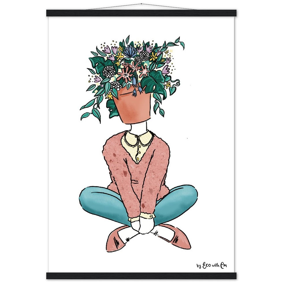 Thumbnail: Pothead Print with Wooden Hanger