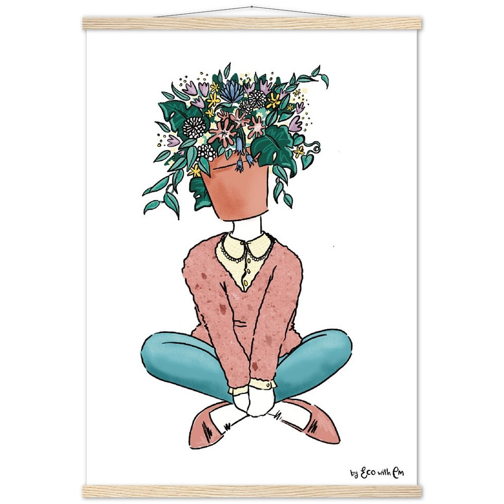 Thumbnail: Pothead Print with Wooden Hanger