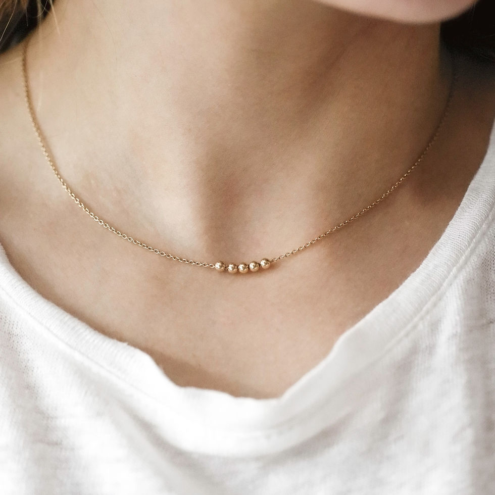 Thumbnail: Gold Spheres Necklace