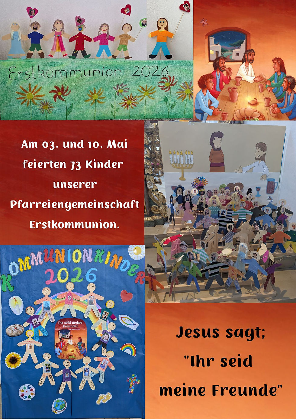 76 Kinder unserer Pfarreiengemeinschaft feierte am 11. bzw. am 18. Mai Erstkommunion.