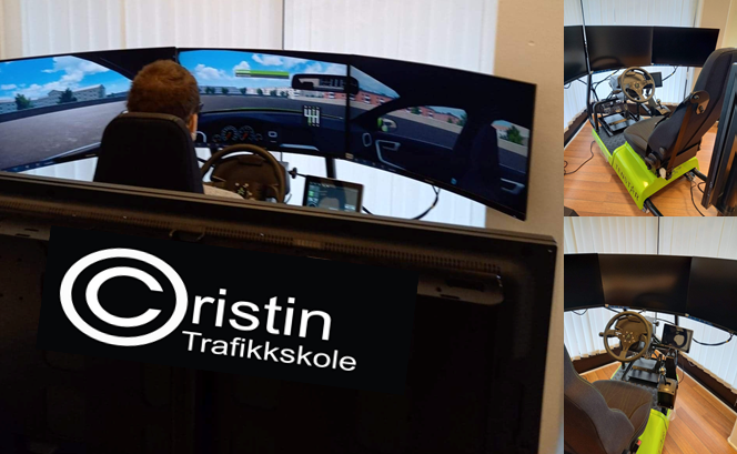 Gratis kjøretimer i kjøresimulator hos Cristin Trafikkskole i Askim i Indre Øsfold