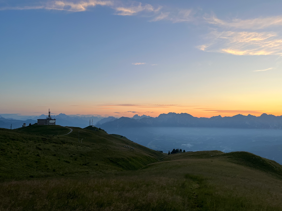 Photo: sunrise in Nevegal. Spectacular, right? Also in the picture: Rifugio Brigata Alpini Cadore.