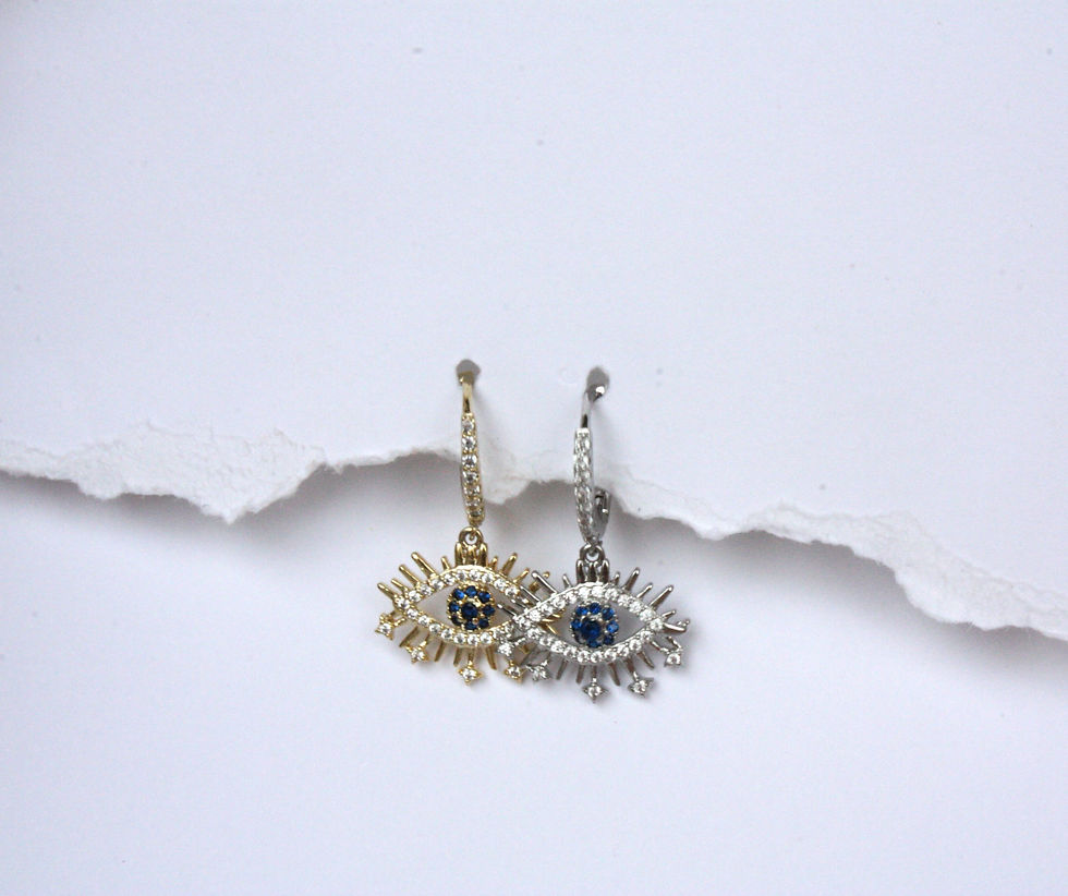 Hoop glitter Occhio Greco con raggi