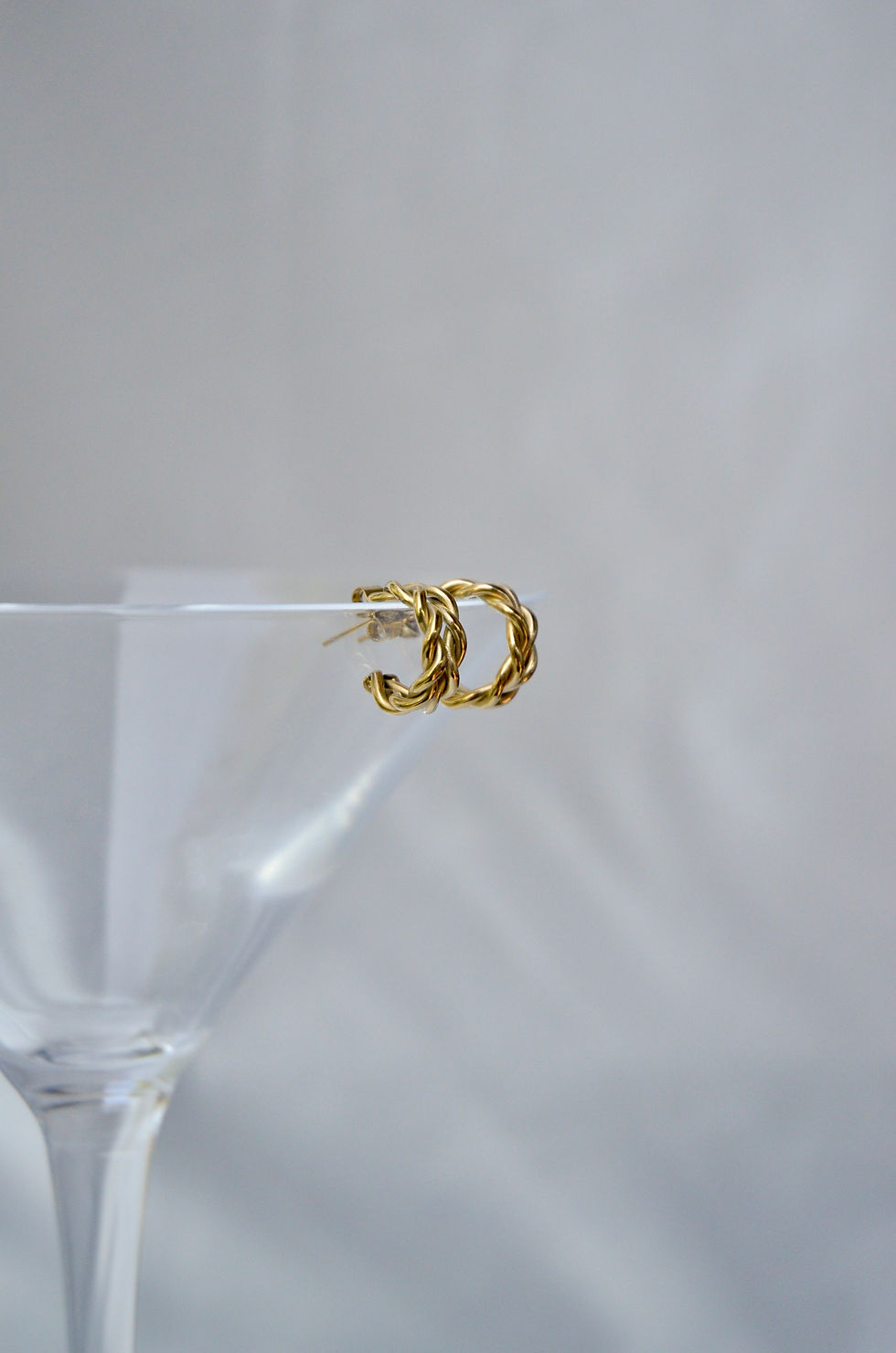 Miniatura: Orecchini cerchietti treccia
