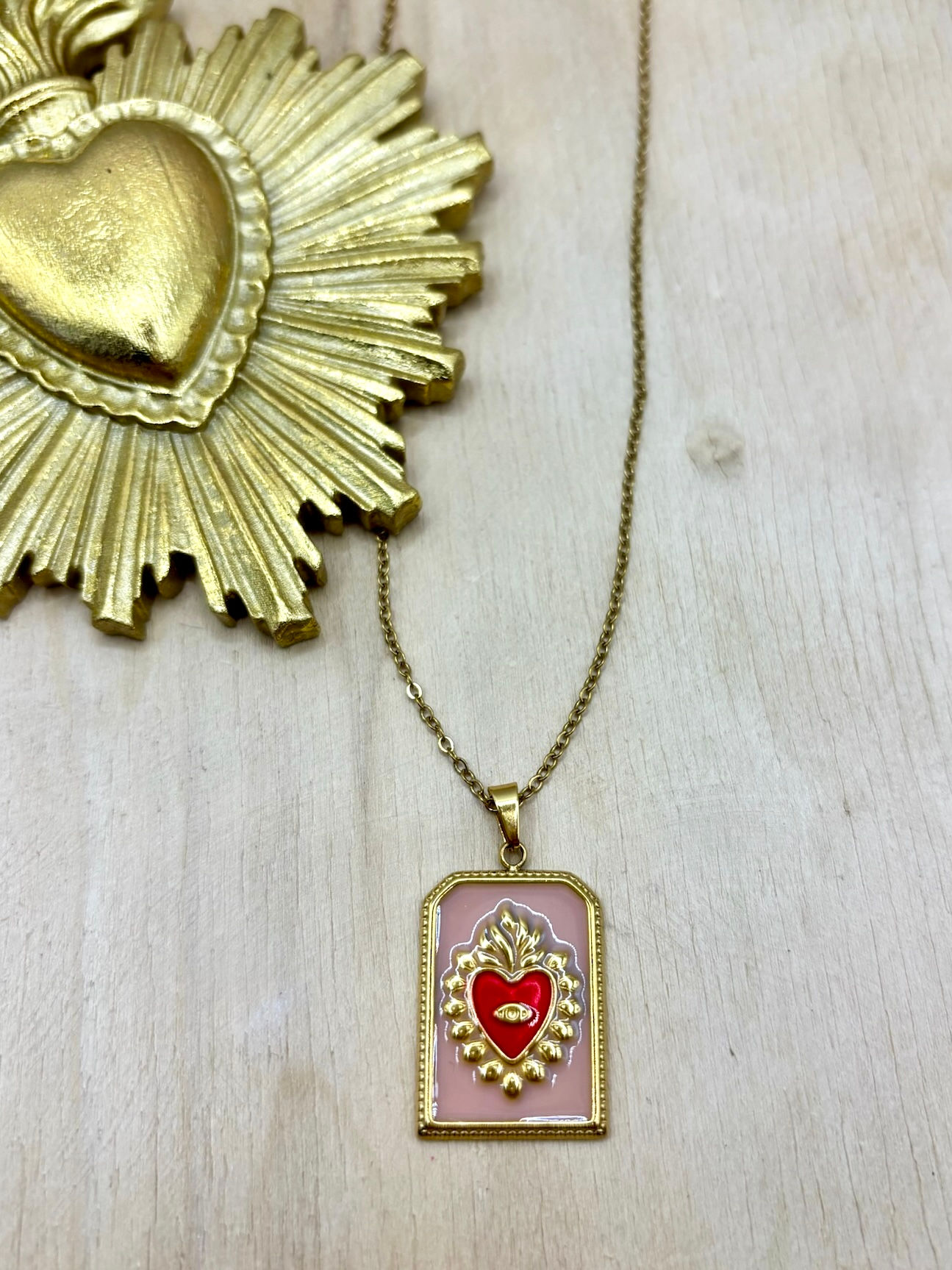 Collana CUORE SACRO ROSSO
