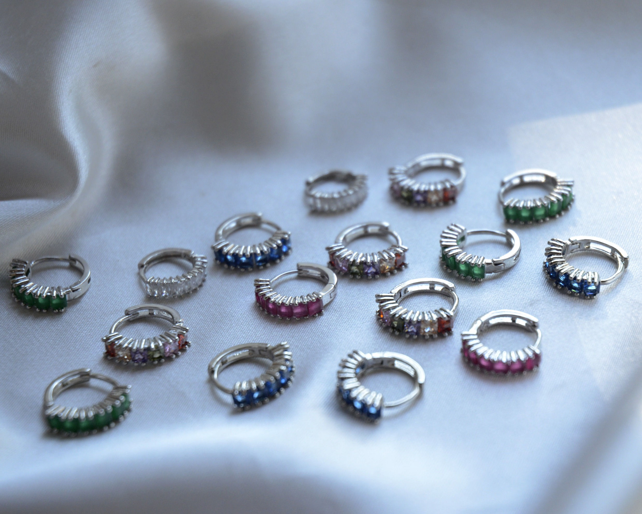 Hoop cerchietto baguette argento
