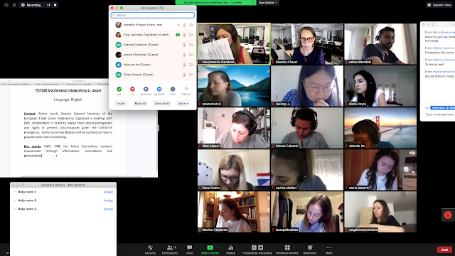 Online Conference Interpreting exam during Covid