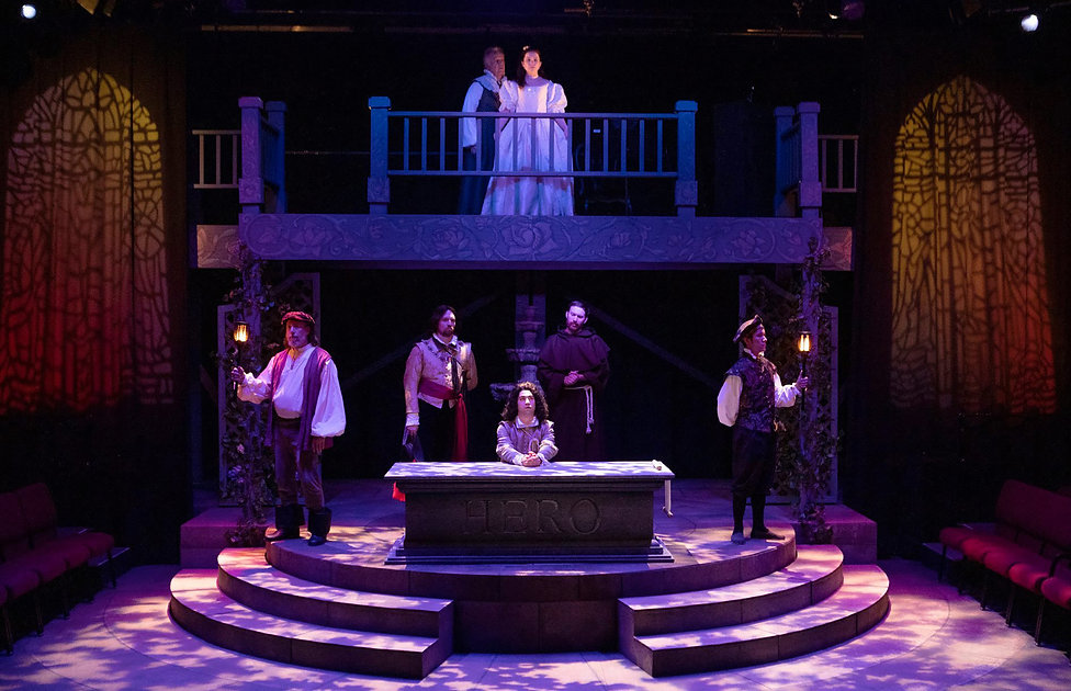 Much Ado About Nothing lighting design by Josh Hemmo The Rogue Theatre