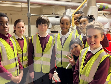 School children supporting net zero