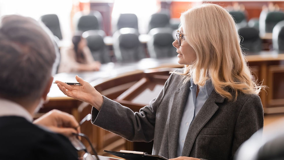 Prosecutor presenting an argument during a Michigan criminal trial