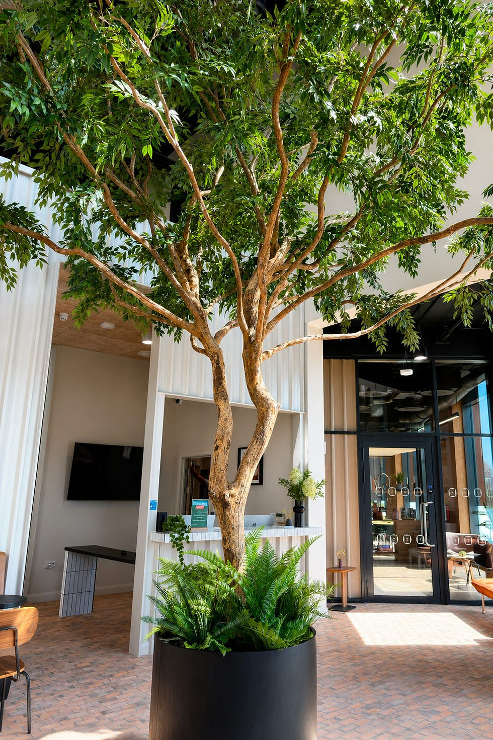 artificial-tree-planter-commercial-interior-luby-hart-design
