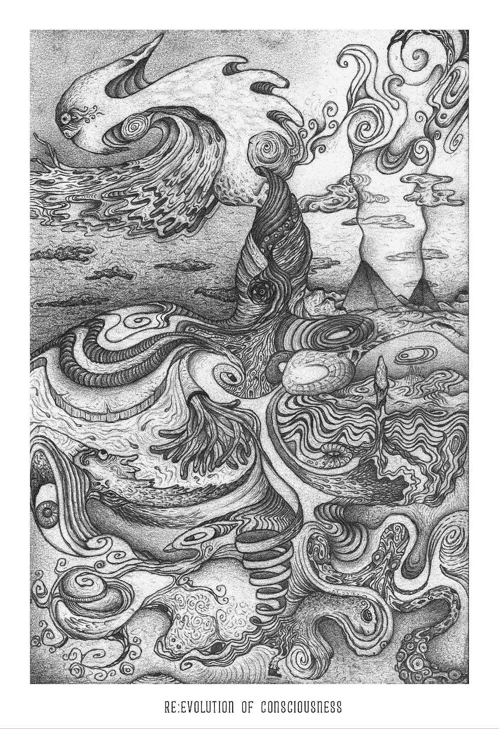 Thumbnail: Re:evolution of Consciousness / Paper Giclee print