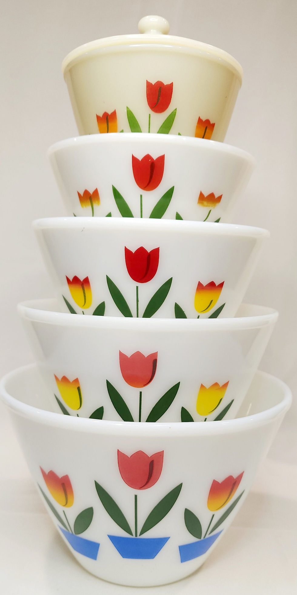 Thumbnail: Fire King Splashproof Bowls Stands Set of 3 Stands