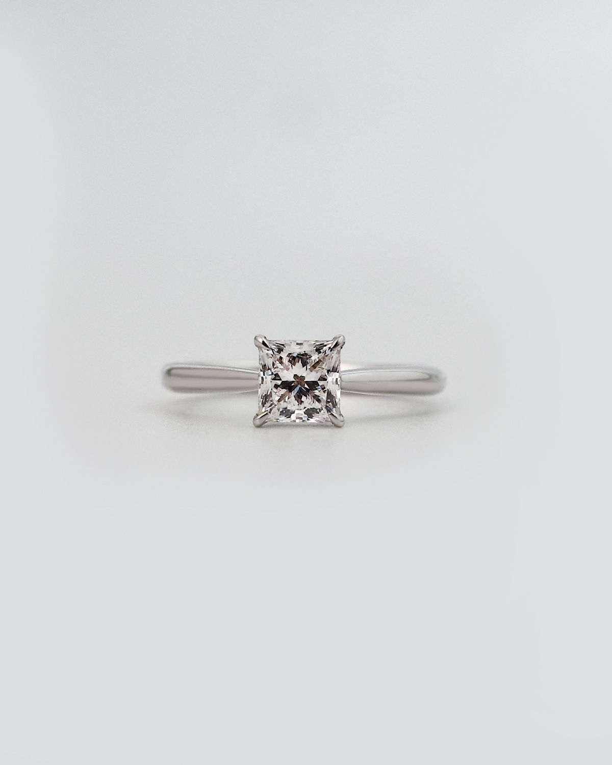 Princess Cut Diamond Ring in 18K White Gold