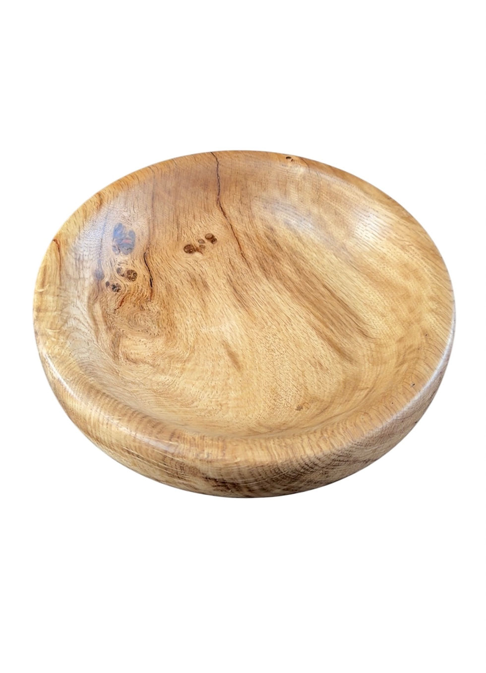 Handmade oak and epoxy resin bowl