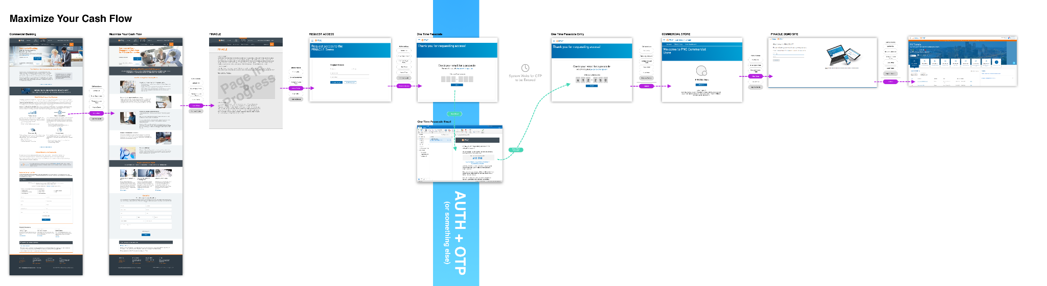 PINACLE access and cash-management journey