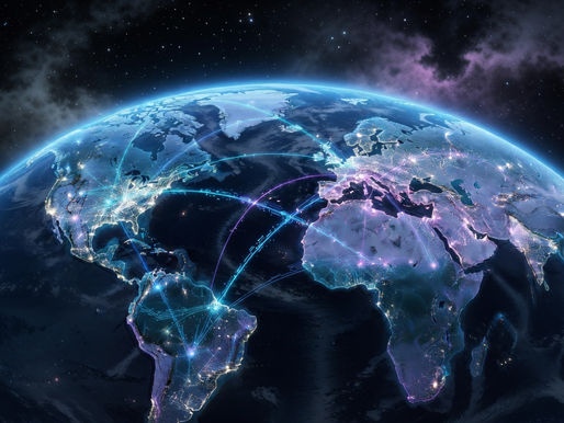 Rede global de internet quântica conectando cidades com comunicação segura baseada em entrelaçamento quântico