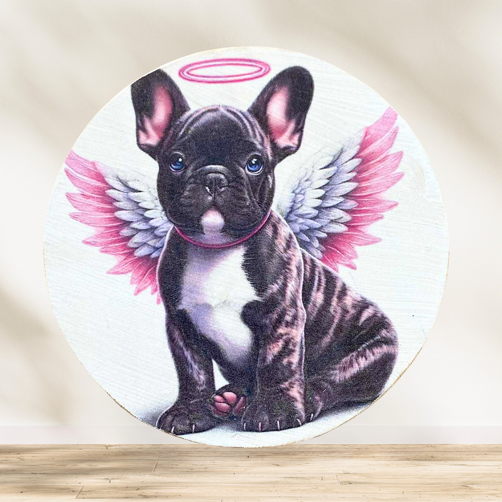 Dessous verre Bouledogue français  Même les anges ont des oreilles de bouledogue 💖  Voici notre dessous de verre Bouledogue