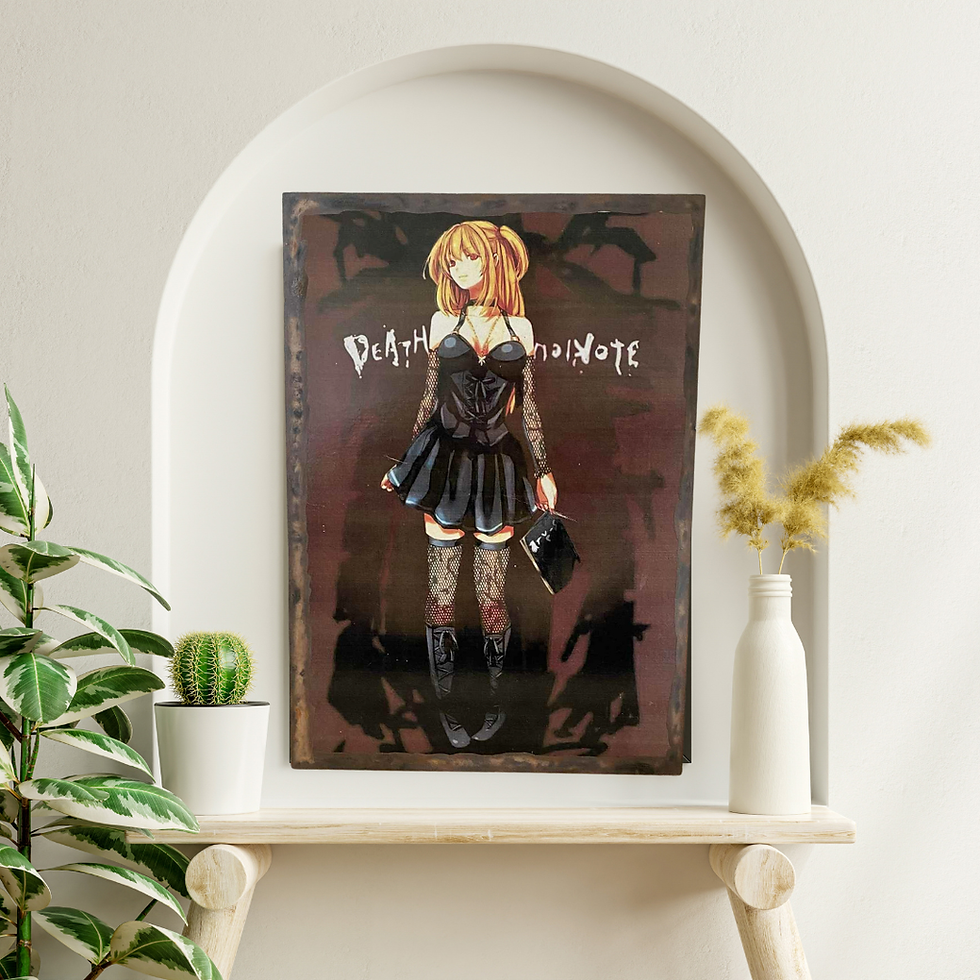 Miniature : Tableau Death note -  Misa Amane  🖤✨ "Je suis Misa-Misa, la reine du Death Note !"  Un tableau qui mélange gothique, charme