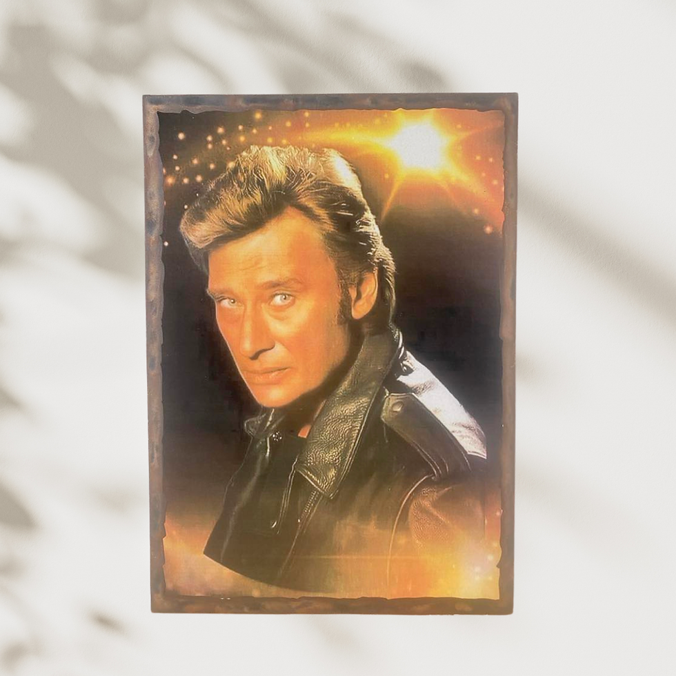 Miniature : Tableau Johnny Hallyday  🔥🎸 Le regard du rock, l’éclat d’une légende.  Ce tableau capture toute la force et la présence de