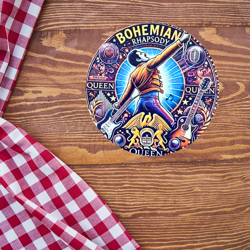 Miniature : Dessous verre Queen  🎤👑 Is this the real life? Is this just fantasy ? 👑🎤  Offrez à votre table une dose de rock légendair