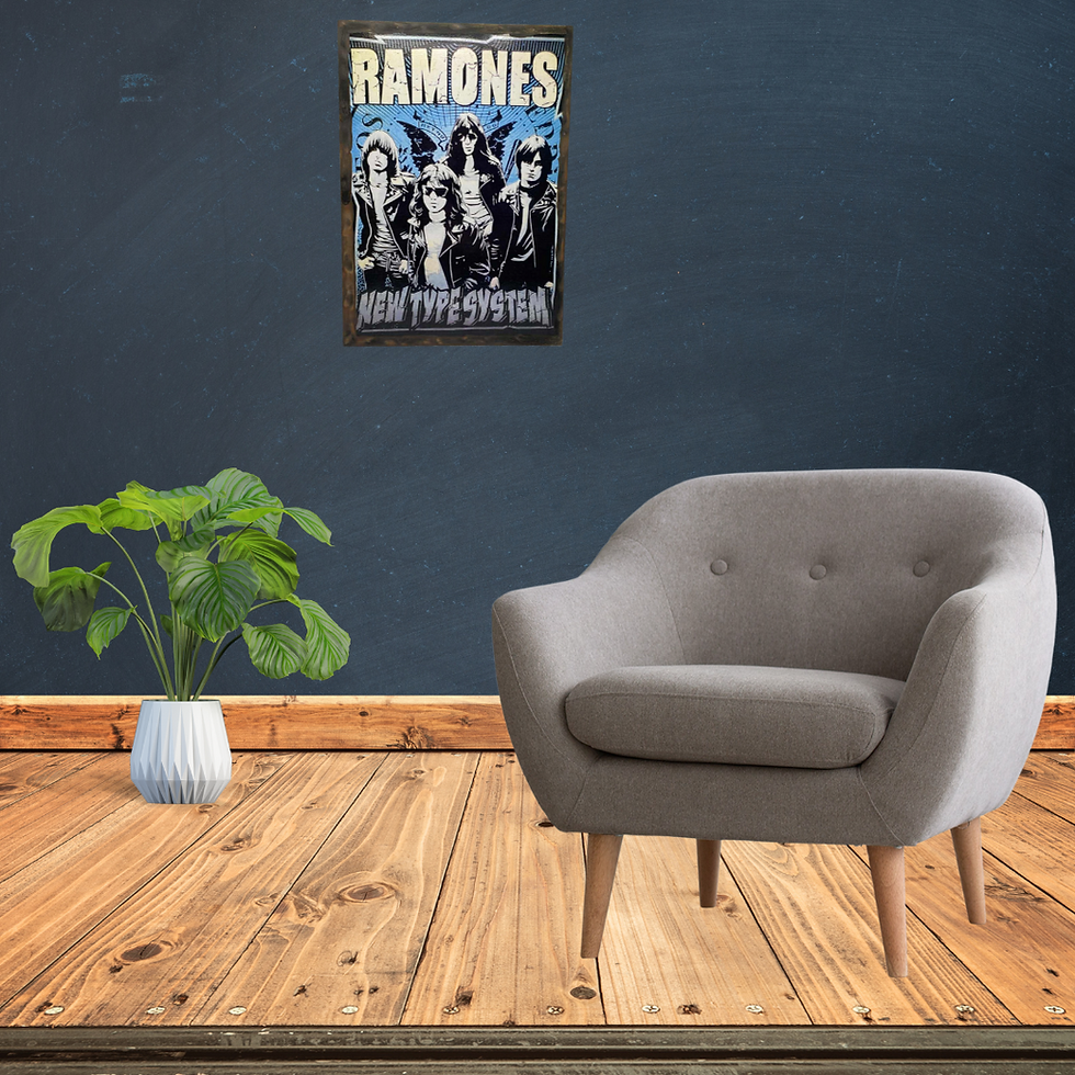 Miniature : Tableau Ramones   ⚡️🎸 Hey Ho, Let’s Go! 🎸⚡️  Ce tableau, c’est pas de la déco sage… c’est un vrai cri punk-rock qui te bala
