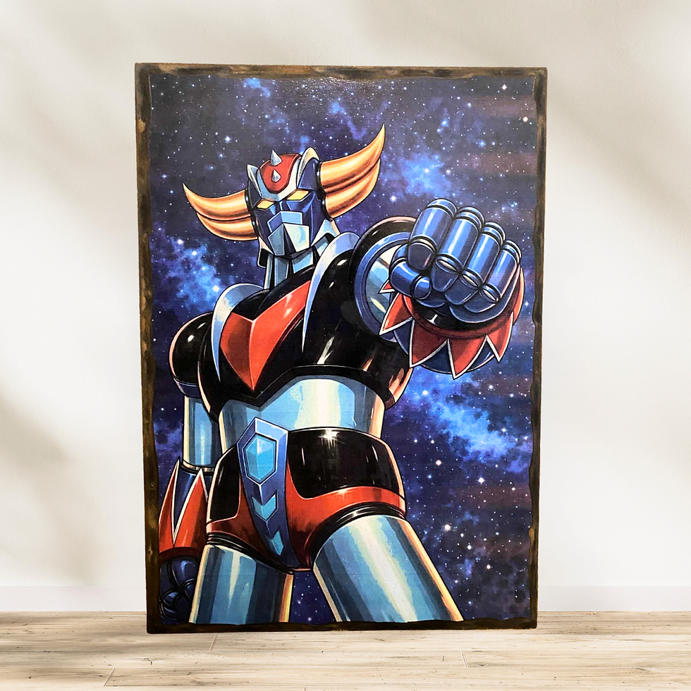 Tableau Goldorak  ⚡️ Légende intergalactique en approche ⚡️ Ce tableau rend hommage à Goldorak, le robot mythique qui a marqu