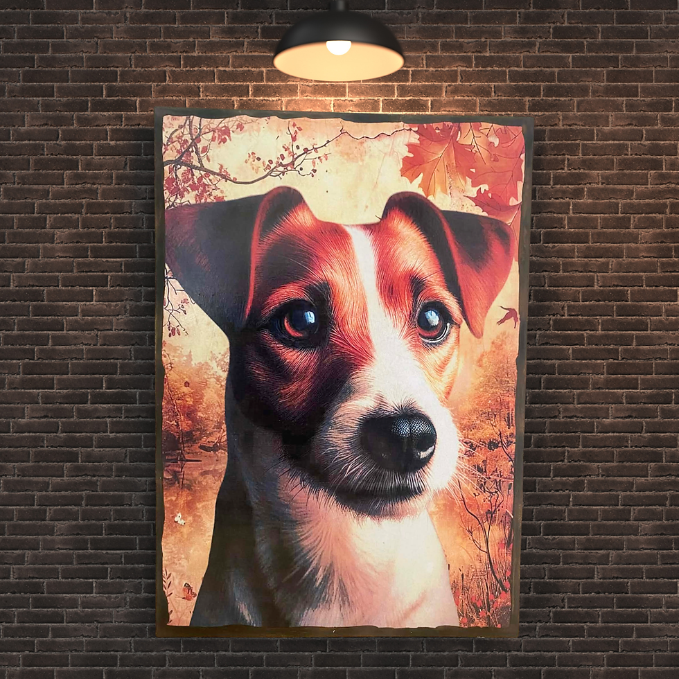Miniature : Tableau Jack Russel  🐶 Un regard qui fait fondre…Voici un tableau mettant à l’honneur un adorable Jack Russell Terrier 🐾Con