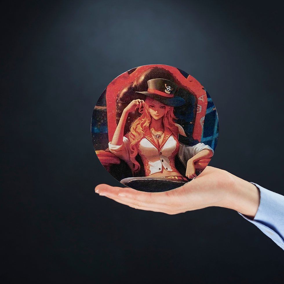 Dessous verre One Pièce - Nami  ⚓ Quand Nami s’invite à ton apéro, ce n’est pas juste un dessous de verre… c’est une carte au